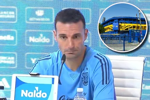 Lionel Scaloni en conferencia de prensa