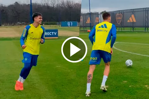 VIDEO | Exequiel Zeballos y Kevin Zenón y un tremendo duelo de tiros al arco en Boca