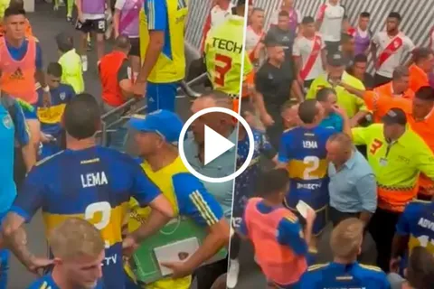 VIDEO INÉDITO | El cruce entre Cristian Lema y Franco Armani en los túneles del Monumental