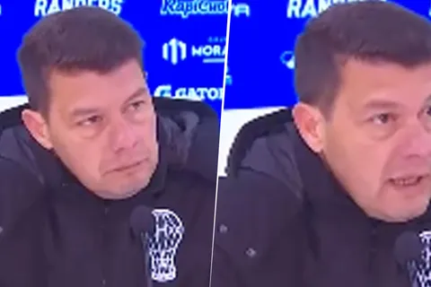 VIDEO | Battaglia se cruzó con un periodista: "¿Querés que esté pateando la mesa?"