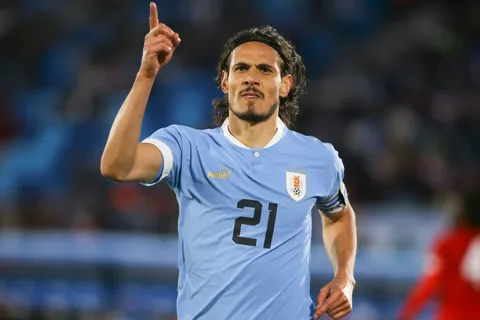 Edinson Cavani en la Selección de Uruguay