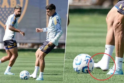 La historia detrás de la foto de Miguel Merentiel en el entrenamiento de Boca que generó una ola de especulaciones