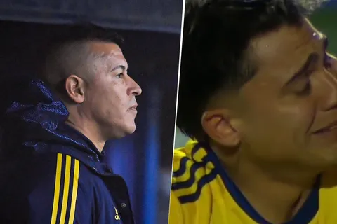 Jorge Almirón y Exequiel Zeballos en Boca
