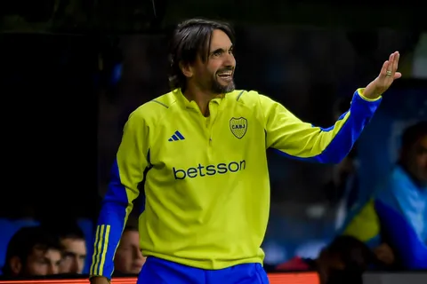 Diego Martínez y una extraña frase durante el partido de Boca: "Sentí tu hombre"