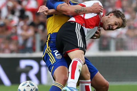 Cristian Lema en el Superclásico