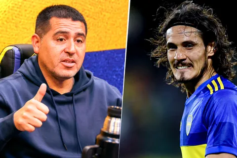 Juan Román Riquelme dio su opinión acerca de la falta de gol de Edinson Cavani: "A mi manera de ver..."