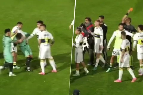 VIDEO | Nahuel Gallardo se burló y Benedetto le tiró un manotazo tras el Boca-Sarmiento