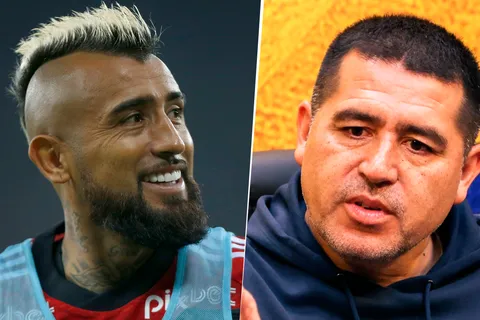 Arturo Vidal y Juan Román Riquelme