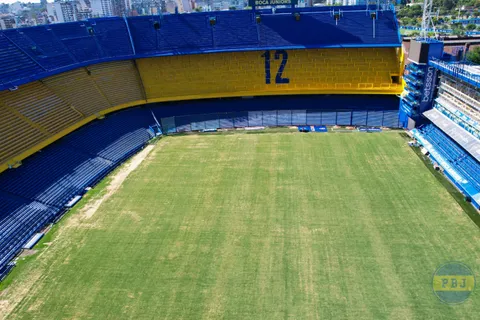 FOTOS | Así está el campo de juego de La Bombonera, a casi 10 días del primer partido de local