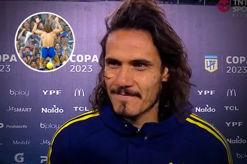 Cavani confesó por qué no se colgó del alambrado en su primer gol en Boca