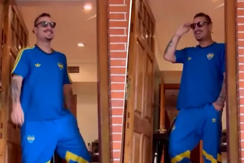 Daniel Osvaldo se burló de River, con un detalle especial en la puerta de su casa