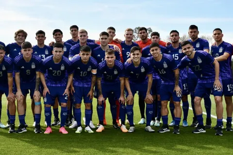 Con Brey y Valentini titulares, el amistoso que jugó la Selección Argentina Sub 23
