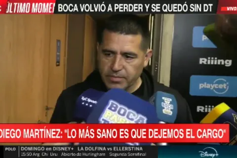 Juan Román Riquelme dio su postura sobre la renuncia de Diego Martínez en Boca: "Estamos dolidos"