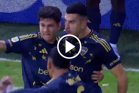 VIDEO | El gol de Rodrigo Battaglia para Boca, tras el polémico anulado a Cavani