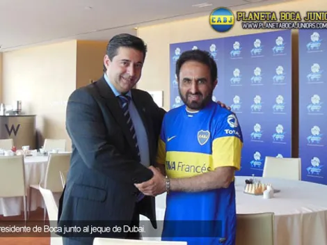 Angelici: "El jeque de Dubai se entusiasmó con el proyecto del nuevo estadio"