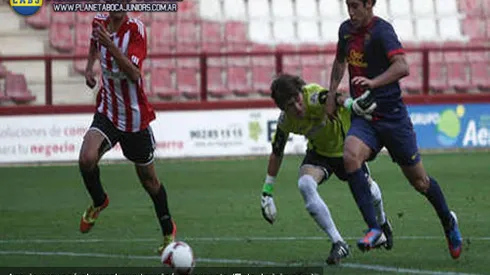 Buen debut de Araujo en el Barcelona B