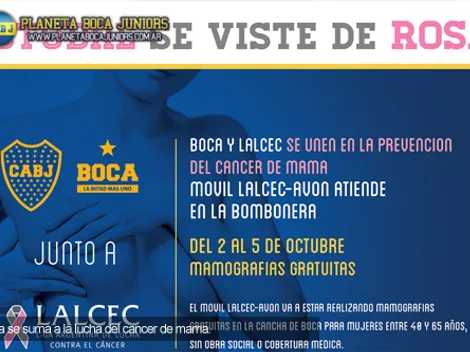 Boca lucha contra el cáncer de mama