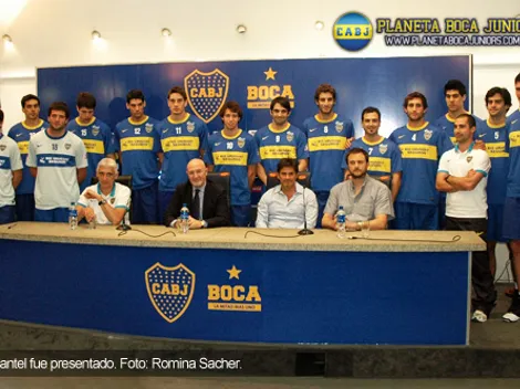 El equipo de vóley preparado para comenzar