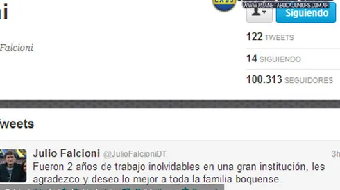 Falcioni: el saludo final