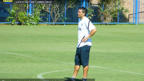 Riquelme realizó su primera práctica de fútbol