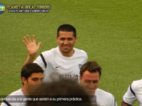 La vuelta de Riquelme, en fotos