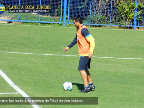 Práctica de fútbol con Riquelme