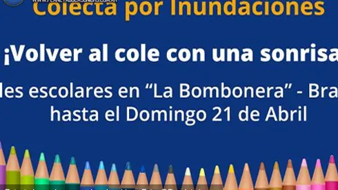 Boca solidario: Colecta de útiles