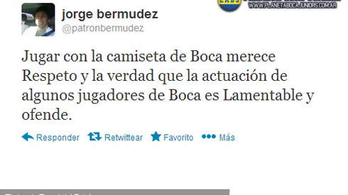 Bermúdez: "La actuación de algunos jugadores es lamentable y ofende"