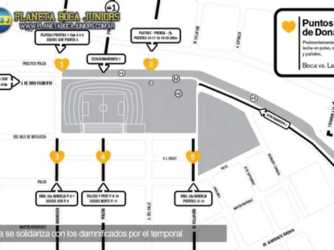 Mapa de donaciones en La Bombonera