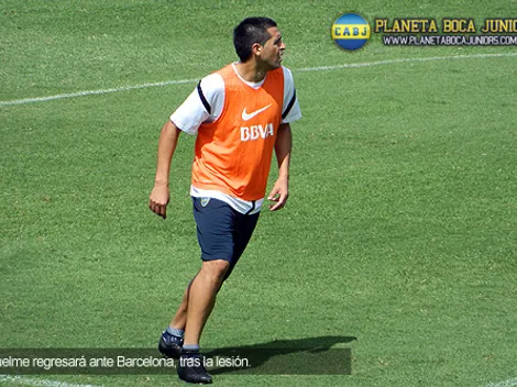 Concentrados para el partido ante Barcelona: Vuelve Riquelme