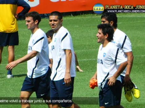 Riquelme, junto al grupo