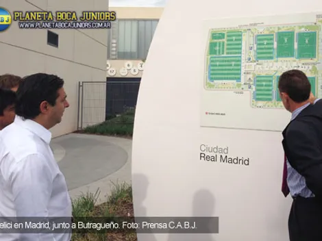 Angelici visitó la ciudad deportiva del Real Madrid