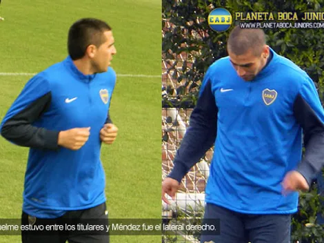 Con Riquelme y Méndez de 4, Bianchi probó al equipo