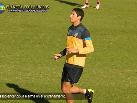 Burdisso se fue de la práctica con una molestia