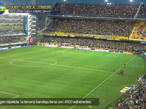 La tercera bandeja sur, otra vez copada por los adherentes