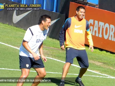 Riquelme, junto al grupo