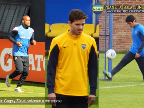 Gago, Ribair y Zárate, junto al grupo