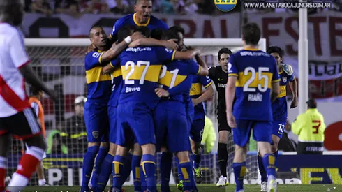 El festejo de los jugadores