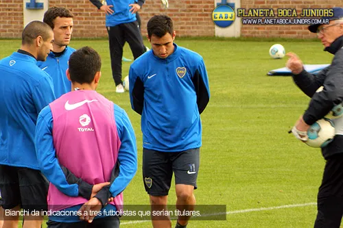 Mendez-Ledesma-Sanchez-Mino-Bianchi-Entrenamiento-Boca