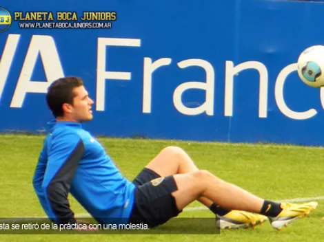 Acosta, con una molestia en el tobillo