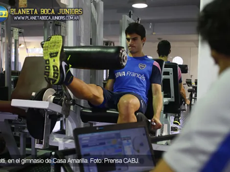 El primer entrenamiento de Perotti