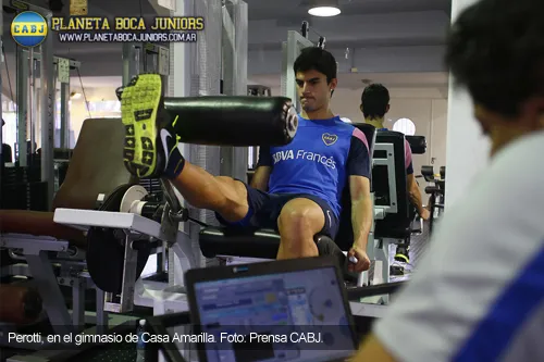 perotti primer entrenamiento boca boca