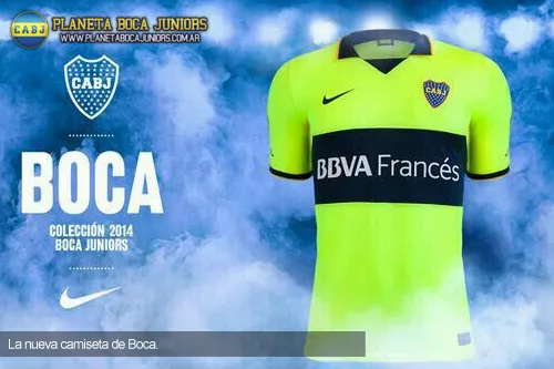 nueva camiseta boca fluo boca