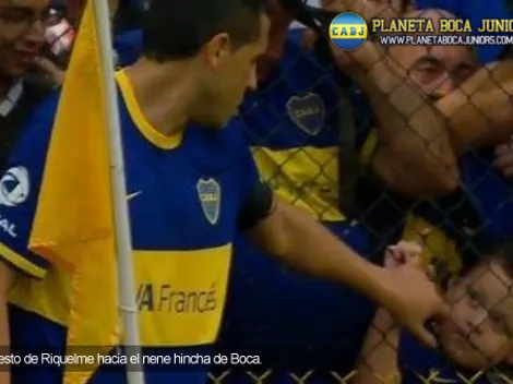 El gesto de Riquelme con un nene hincha de Boca