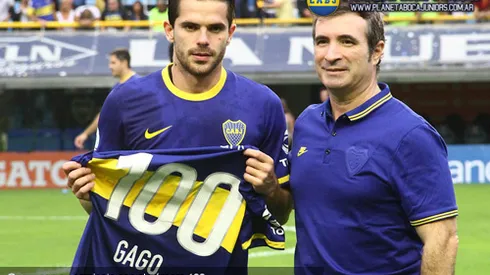 Gago llegó a los 100 partidos con Boca