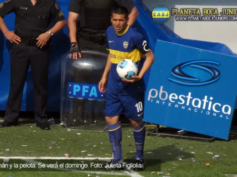 Riquelme hizo fútbol junto al grupo