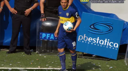 Riquelme hizo fútbol junto al grupo