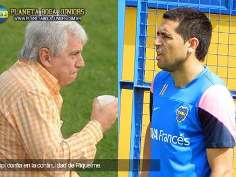 Crespi: "Riquelme se va a quedar un año y medio"