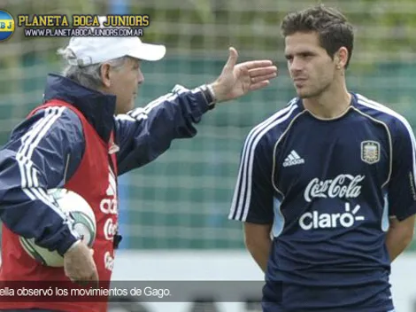 Gago trabajó con pelota en Ezeiza