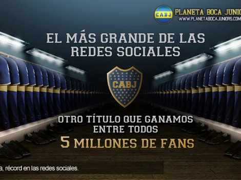 Boca llegó a los 5 millones de fans en Facebook